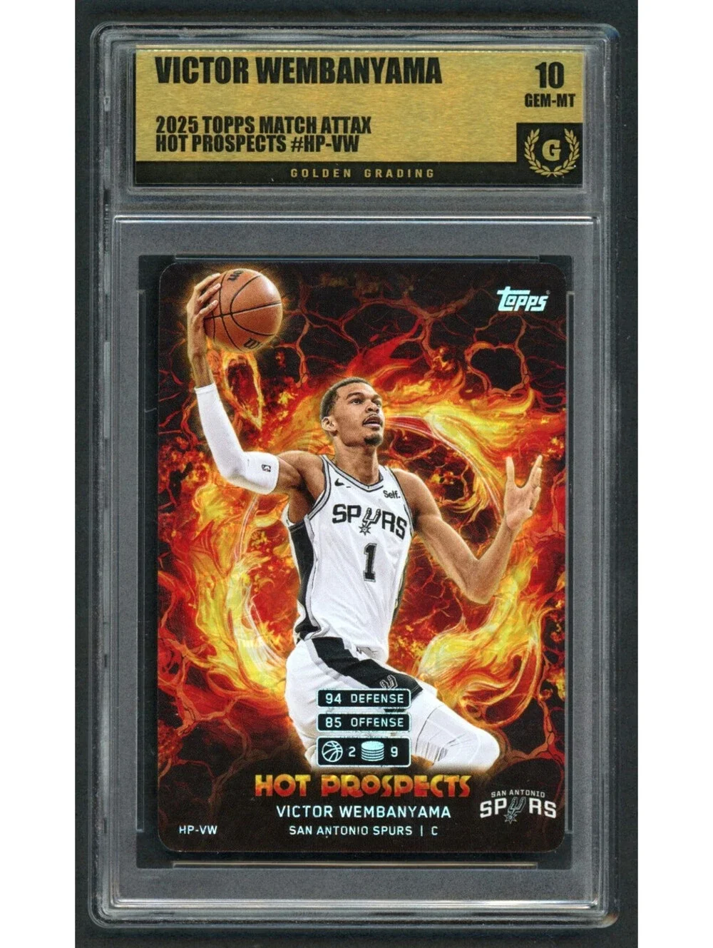 2025-26 Topps Match Attax #HP-VW Victor Wembanyama Hot Prospects Gem Mint 10